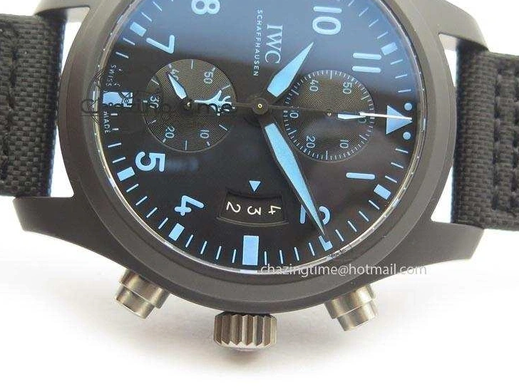MIROTIME 0521 Pilot Chrono IW388003 Real Ceramic V6F 1:1 Best Edition On Black Nylon Strap A StreetReady 7284